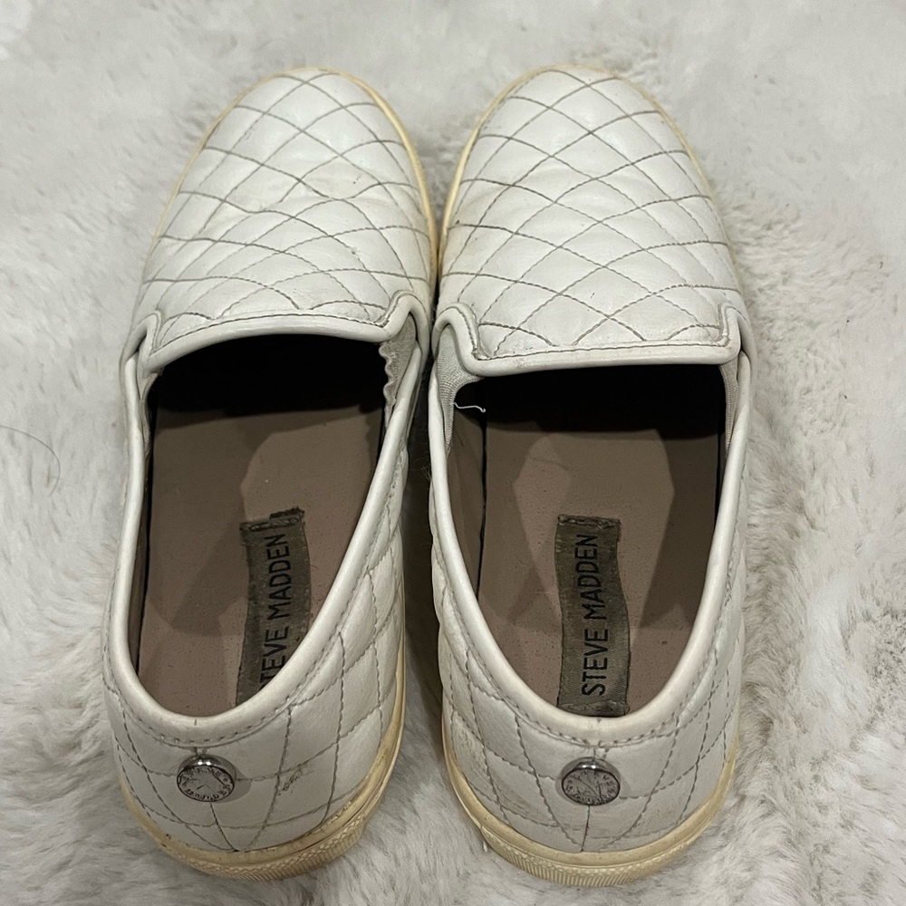 White Leather Steven Madden shoes